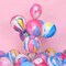 100-Pack Rainbow Tie-Dye Balloons – 12-Inch Agate Marble Latex Swirl Balloons for Tie-Dye Birthday Parties, Candyland Themes, Bachelorette Events, and Fun Hippie Party Decorations (Color Clouds).